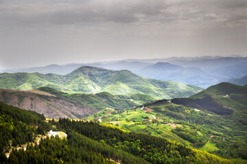 Mountains, hills and meadows on Kopaonik mountain in Serbia