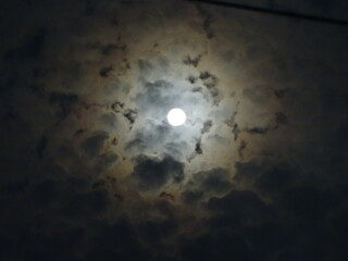 Obraz na płótnie Canvas moon and clouds