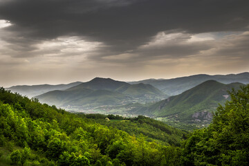 Mountains, hills and meadows on Kopaonik mountain in Serbia