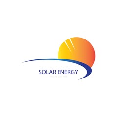 solar energy illustration icon logo vector