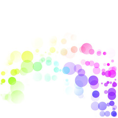 Bubbles Circle Dots Unique Colorful Bright Vector Background