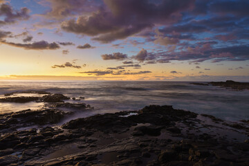 coucher de soleil sur l'océan