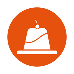 sweet cupcake block style icon