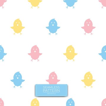 seamless pattern of cute chicken background design