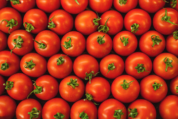Fresh Organic Farm Tomatoes at food market
