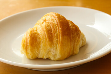 Tasty Croissant in the plate