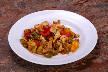 Roasted pork with vegetables