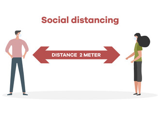 Social distancing People stay Coronavirus COVID-19