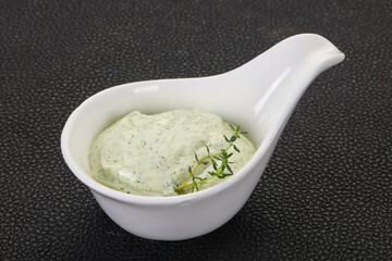 Cottage cream snack with herbs