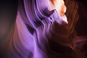 Obraz premium Upper Antelope Canyon mit Lightbeams, Page, Roadtrip, Slot Canyon