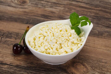 Fresh tasty curd in the bowl