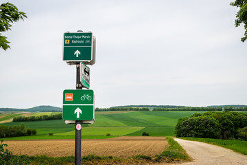 Kamp-Thaya-March bike route meanders through the Kamp valley in Lower Austria.