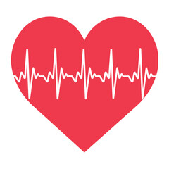 Heartbeat line. Vector illustration.