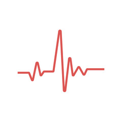 Heartbeat line. Vector illustration.