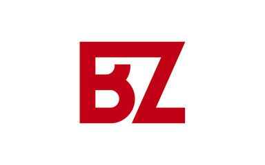 Obraz premium BZ or ZB Letter Initial Logo Design, Vector Template
