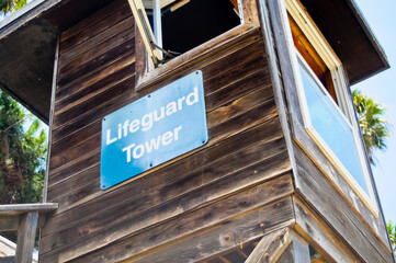Fototapeta premium Lifeguard tower at the beach