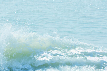 Fototapeta premium Blue sea wave splash