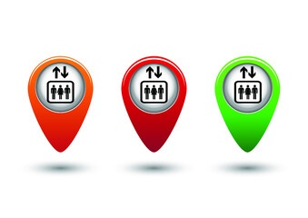 Elevator icon on a white background. Vector illustration	