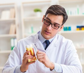 Young dentist working in the dentistry hospital