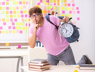Student preparing for exams with many conflicting priorities