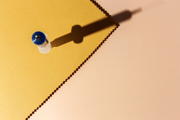 Covid-19- Vaccine vial dose against coronavirus needle syringe, medical concept vaccination