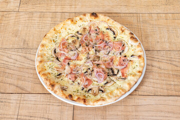 Image of pizza with premium ingredients