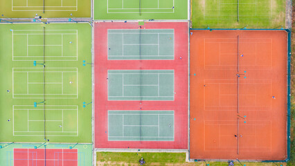 Tennis Courts, birds eye view