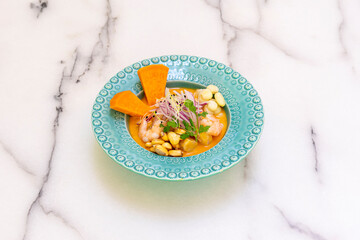 Delicious Peruvian-style ceviche