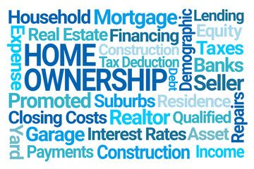 Obraz premium Home Ownership Word Cloud on White Background