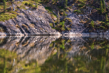 nature scenarios inside Jasper National Park, Alberta, Canada