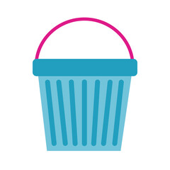 housekeeping plastic bucket flat style icon