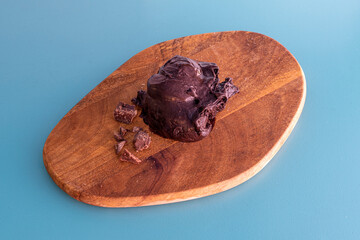 scoop of dark chocolate ice cream
