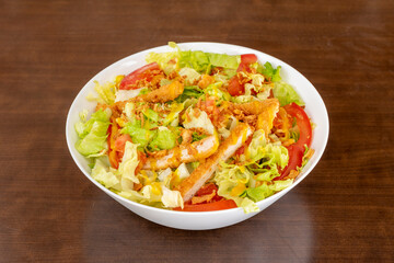 Salad plate with fresh vegetables