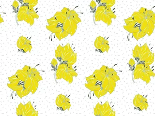 Kussenhoes Image without seams. Beautiful pattern on a summer theme. Pattern consisting of  flowers and  herbs. Background image.  © Mediaphotos