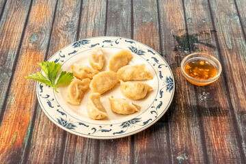 Chinese style gyoza plate