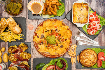 set of assorted dishes