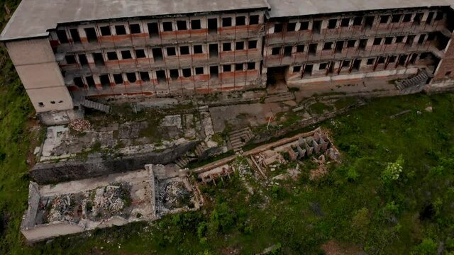 Historic buildings of notorious labor camp in Spac of Albania where political prisoners suffered on communist regime