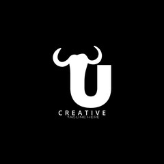 Simple U letter logo design