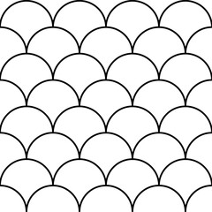 Fish scale pattern. Seamless geometric background. Vector illustration. Texture for print, textile, packaging, wallpaper. © Anastasia