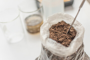 laboratory analysis of brown earth