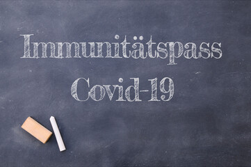 Covid-19 immunity passport written in german.