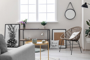 Interior of beautiful stylish living room