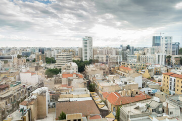 skyline of Nicosia, Cyprus: the divided city