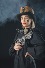 Fototapeta premium Modelo joven con estética Steampunk 