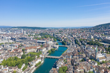 Fototapeta na wymiar Zurich in summer