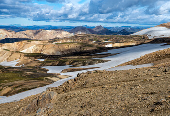 Volcanic mountains of Landmannalaugar in Fjallabak Nature Reserve. Iceland