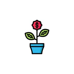 investment filled outline Icon
