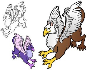 Obraz premium Proud griffin, with variations