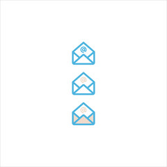 Fototapeta premium email messaging icon flat vector logo design trendy