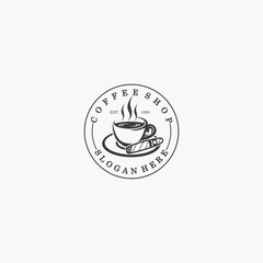 coffee and cigar logo design